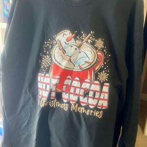 Black Hot Cocoa Christmas Sweatshirt